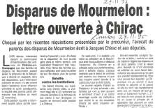Disparus de Mourmelon : lettre ouverte  Chirac